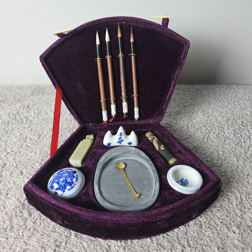 Elegant  ZenBrush Calligraphy Set in Purple Case